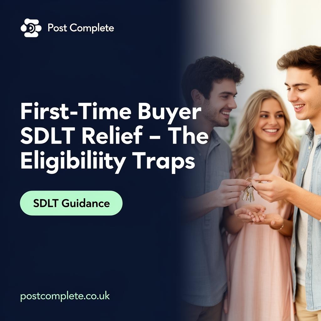 Hsdlt First-Time Buyer SDLT Relief - The Eligibility Traps Conveyancers Miss ...